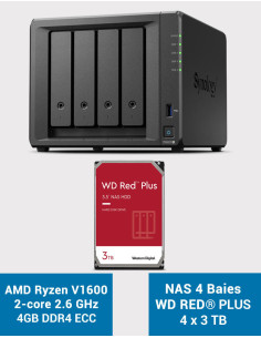 Synology DS923+ 4GB NAS Server WD RED PLUS 12TB (4x3TB)