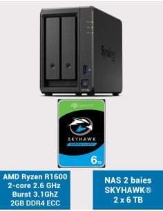 Synology DS723+ Serveur NAS SKYHAWK 12To (2x6To)