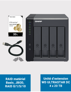 Qnap TR-004 Unité d'extension 4 baies WD Ultrastar DC 80To (4x20To)