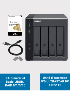 Qnap TR-004 Unité d'extension 4 baies WD Ultrastar DC 88To (4x22To)