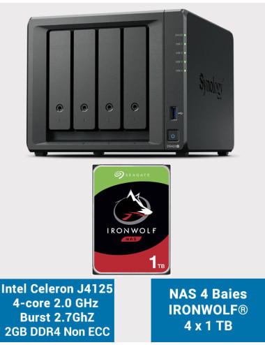 Synology DS423+ 2Go Serveur NAS IRONWOLF 4To (4x1To)