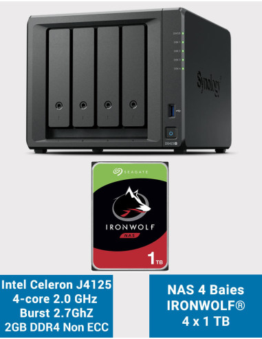 Synology DS423+ 2GB NAS Server IRONWOLF 4TB (4x1TB) Synology DS423+ 2GB NAS Server IRONWOLF 4TB (4x1TB)