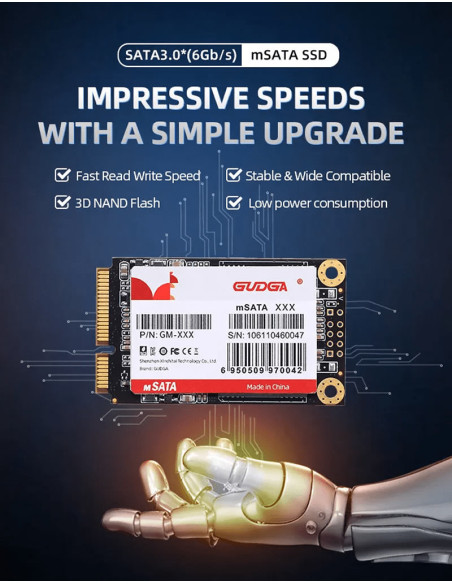 GUDGA Unidad de estado sólido interna MSATA 2TB