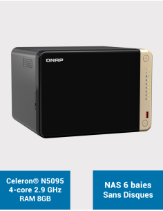 QNAP TS-664 8GB Servidor NAS 6 bahías (Sin discos)