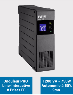 EATON Onduleur Ellipse PRO ELP1200FR 1200VA 750W