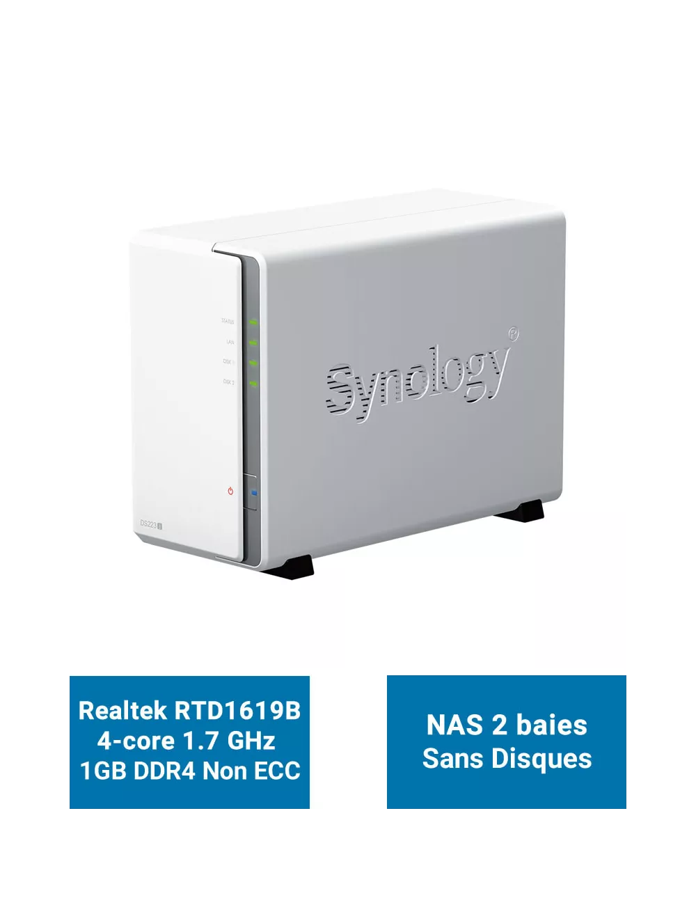 Synology DiskStation® DS223J Serveur NAS 2 baies (Sans disques)