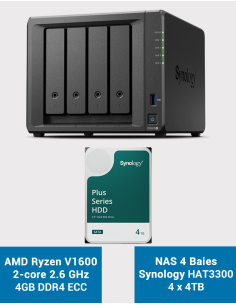 Synology DS923+ 4GB Servidor NAS HAT3300 16TB (4x4TB)