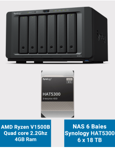 Synology DS1621+ Servidor NAS HAT5300 108TB (6x18TB)