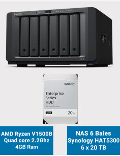 Synology DS1621+ Servidor NAS HAT5300 120TB (6x20TB)