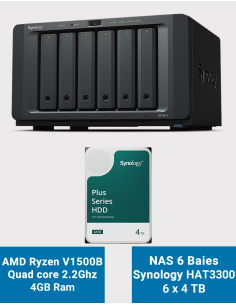 Synology DS1621+ Servidor NAS HAT3300 24TB (6x4TB)
