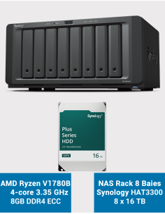 Synology DS1823xs+ Serveur NAS HAT3300 128To (8X16To)