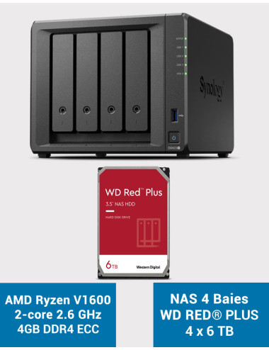 Synology DS923+ 4GB Serveur NAS WD RED PLUS 24To (4x6To)