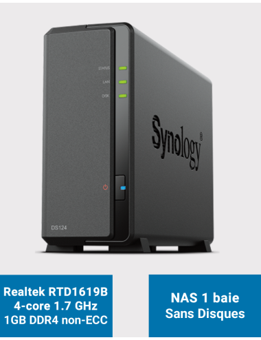 Synology DS124 Servidor NAS (Sin discos)