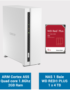 Qnap TS-133 Serveur NAS WD Red Plus 4To (1x4To)