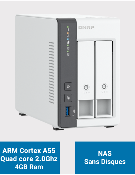 Qnap TS-216G Serveur NAS (Sans disques)