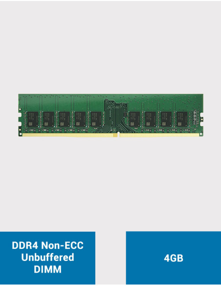 SYNOLOGY Extension mémoire 4GB DDR4 Non-ECC Unbuffered DIMM