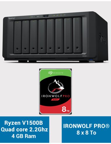 Synology DS1821+ 8-bay NAS Server IRONWOLF PRO 64TB (8x8TB)