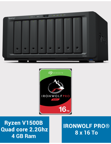 Synology DS1821+ Serveur NAS 8 baies IRONWOLF PRO 128To (8x16To)