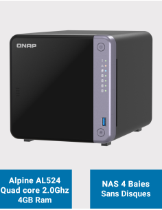 Qnap TS-432X Serveur NAS (Sans disques)