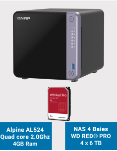 Qnap TS-432X Servidor NAS WD Red Pro 24TB (4x4TB)