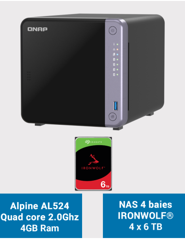 QNAP TS-231K Serveur NAS IRONWOLF PRO 4To (2x2To) QNAP TS-231K Serveur NAS IRONWOLF PRO 4To (2x2To)