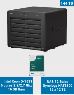 Synology DS3622xs+ Servidor NAS HAT3300 144TB (12x12TB)