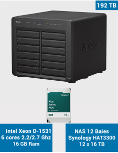 Synology DS3622xs+ Servidor NAS HAT3300 192TB (12x16TB)