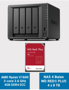 Synology DS923+ 4GB Serveur NAS WD RED PLUS 32To (4x8To)