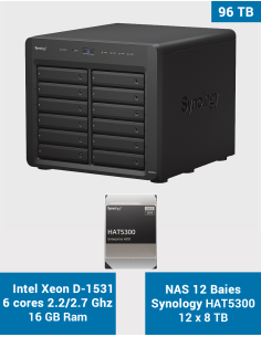 Synology DS3622xs+ Servidor NAS HAT5300 96TB (12x8TB)