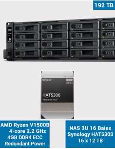 Synology RS2821RP+ NAS Server Rack 3U 16-Bay HAT5300 192To (16x12To)