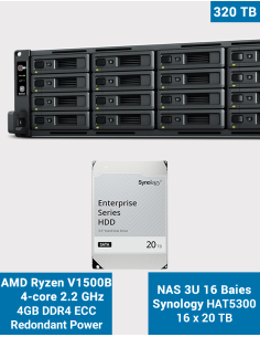 Synology RS2821RP+ Serveur NAS Rack 3U 16 baies HAT5300 320To (16x20To)