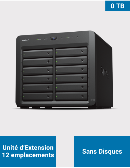 Synology DX1222 Unité d'extension 12 baies (Sans Disques)