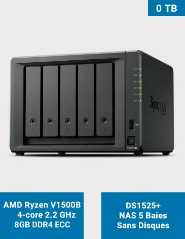 Synology DiskStation DS1525+ NAS 5 baies sans disques