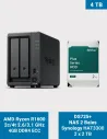 Synology DS725+ NAS de 2 bahías con 2× 2 TB HAT3300 – 4 TB
