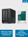 Synology DS725+ NAS de 2 bahías con 2× 8 TB HAT3300 – 16 TB