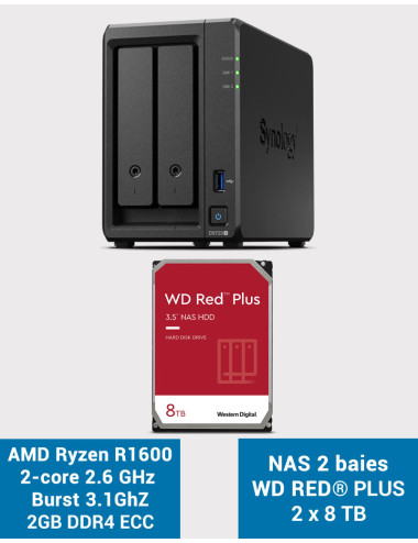Synology DS723+ Servidor NAS WD RED PLUS 16TB (2x8TB)
