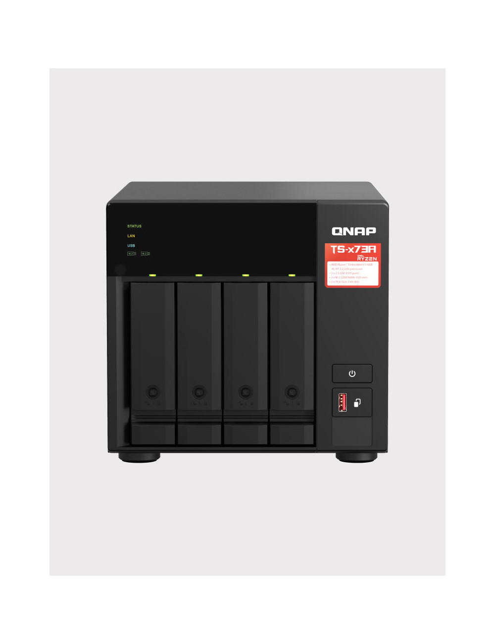 QNAP TS-431K Serveur NAS WD RED PRO 24To (4x6To)