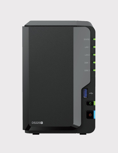 Synology DS225+ – NAS 2 baies sans disques (2,5 GbE)