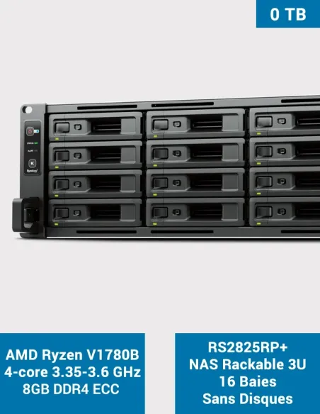 Synology RS2825RP+ – 16-Bay Rack NAS with Redundant Power