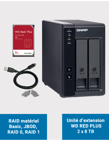 Qnap TR-002 2 Bay Expansion Unit WD RED PLUS 20TB (2x10TB)