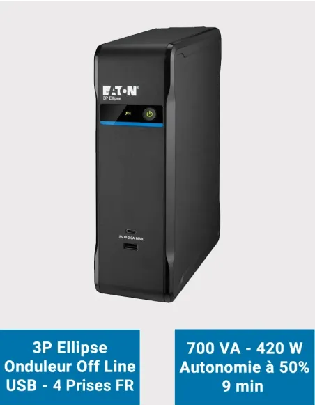 Eaton 3P700UF - Ellipse 3P USB FR UPS - 700 VA / 420 W