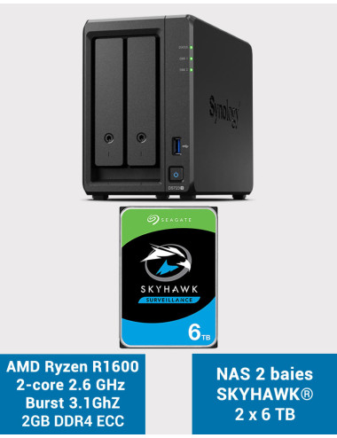 Synology DS723+ NAS Server SKYHAWK 12TB (2x6TB)