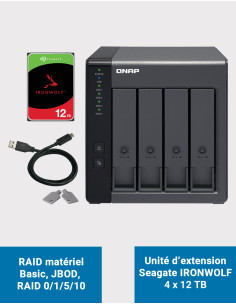 Qnap TR-004 Unité d'extension 4 baies Seagate Ironwolf 48To (4x12To)