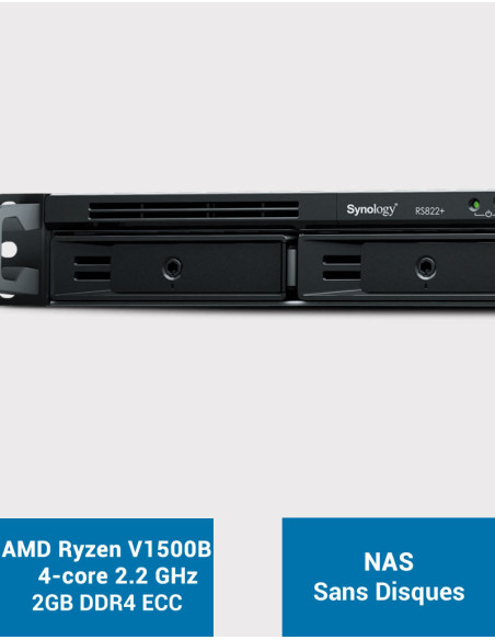 Synology RackStation RS822+ 1U Servidor NAS de 4 bahías (Sin discos)
