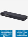 Cortafuegos pfSense R2x Rack 1U Celeron C3758 5x2.5G 4xSFP+ 4GB SSD 128GB