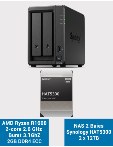 Synology DS218PLAY NAS Server WD BLUE 6TB