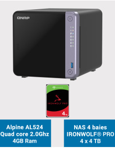 Qnap TS-432X Serveur NAS Seagate IronWolf PRO 16To (4x4To)