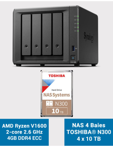 Synology DS923+ 4GB NAS Server Toshiba N300 40TB (4x10TB)