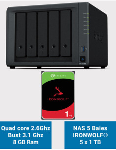 Synology DiskStation® DS1522+ Serveur NAS IRONWOLF 5To (5x1To)