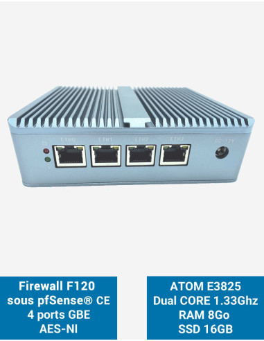 Firewall pfSense® F120 4 puertos 8GB SSD 16GB Firewall pfSense® F120 4 puertos 8GB SSD 16GB